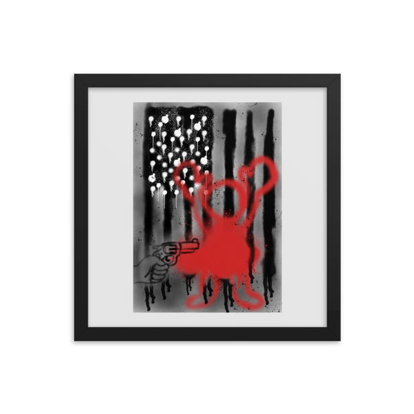 FD GOD Bless America Framed poster